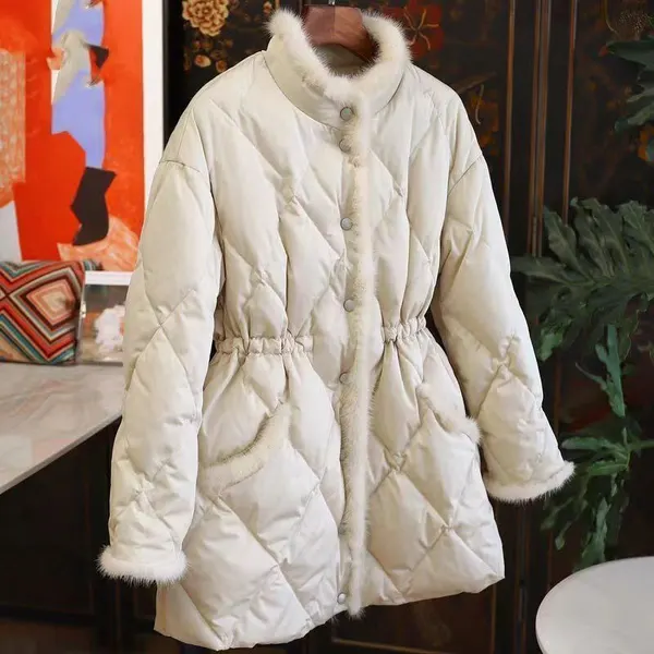 Cinched Waist Thickened Warm Layer