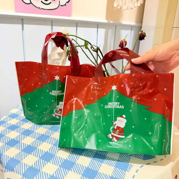 Santa Claus and Christmas Tree Gift Bags, 50 Pieces
