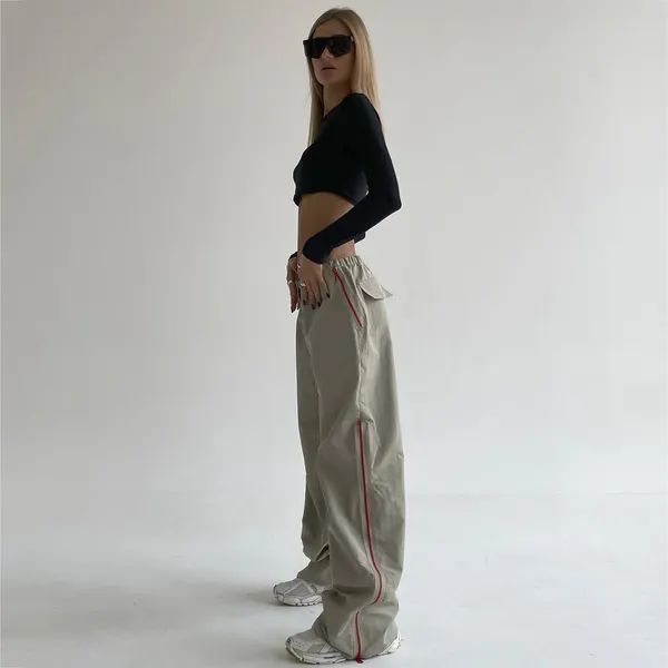 Loose Cotton Trousers with Pockets