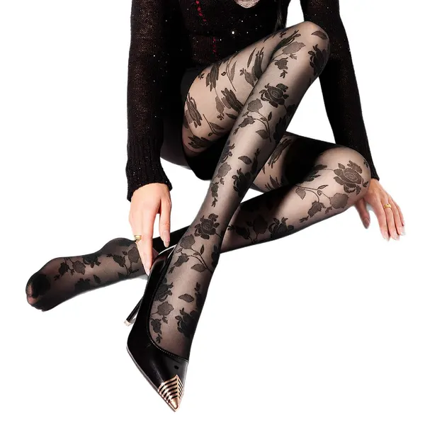 Ultra-Thin Printed Full-Length Tights