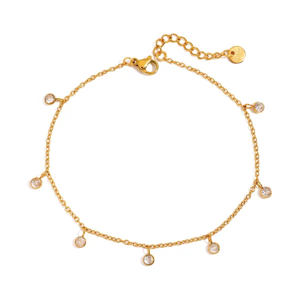 Double-Layer Square Bead Anklet
