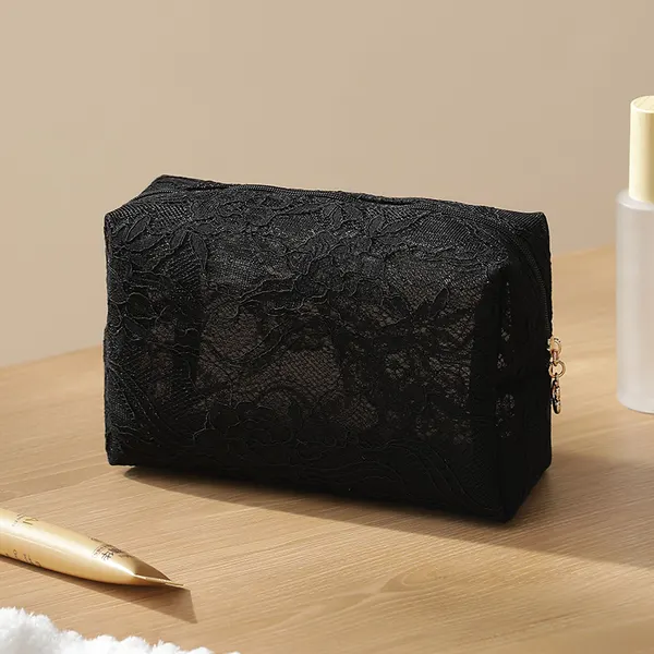 Lace Mesh Cosmetic Pouch