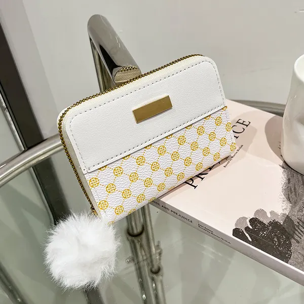 Letter Print Contrast Short Wallet