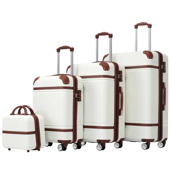4-Piece Hardshell Spinner Luggage Set with TSA Lock