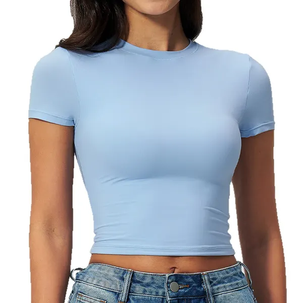 Quick-Dry Short-Sleeve Fitness Top