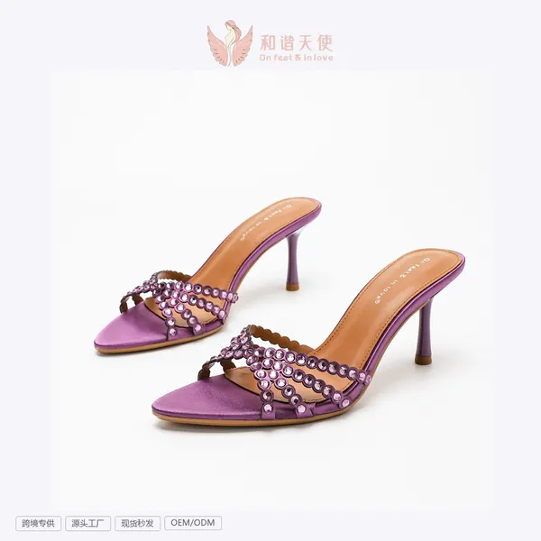 Rhinestone Strap Stiletto Sandals
