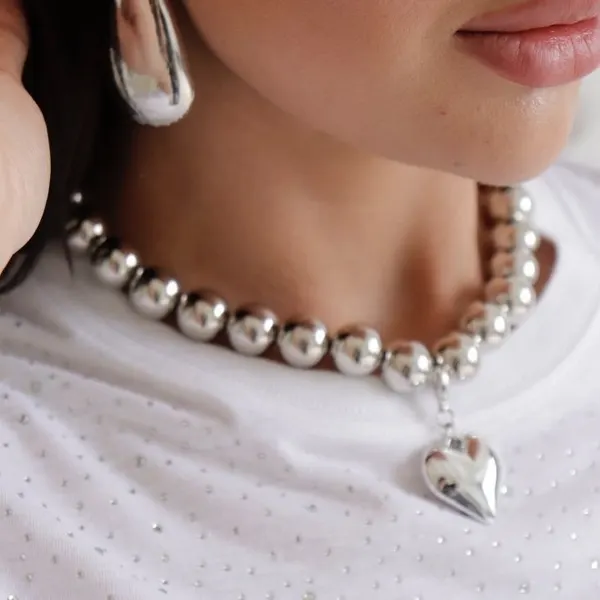 Geometric Bead Metal Choker