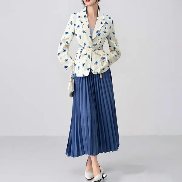 Tie-Waist V-Neck Relaxed Jacket