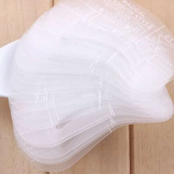 24-Piece Transparent Eyebrow Stencil Set
