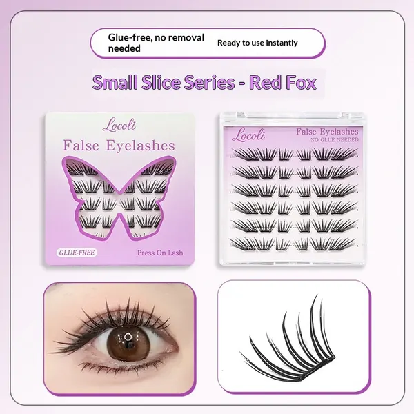 Glue-Free Fine Fiber False Eyelashes