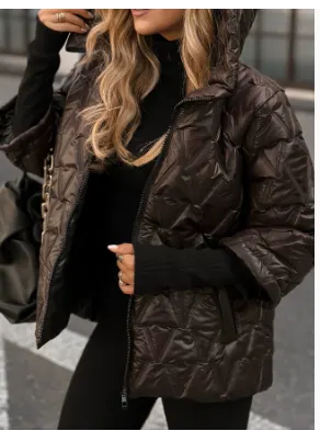 Hooded Loose-Fit Padded Jacket
