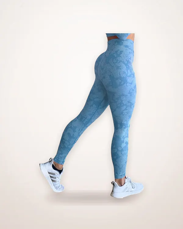 Cropped Camouflage Jacquard Yoga Leggings