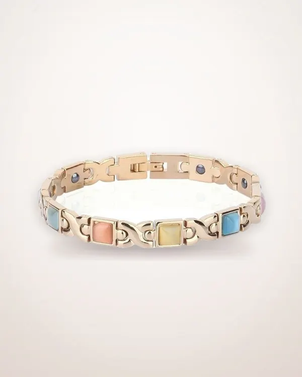 Silver and Gold Metal Bracelet