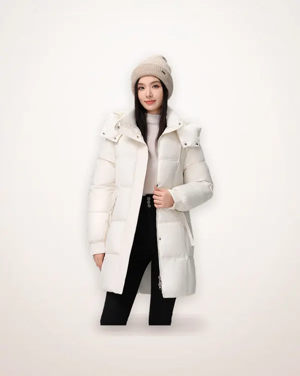 Mid-Length Quilted Down Cotton Coat