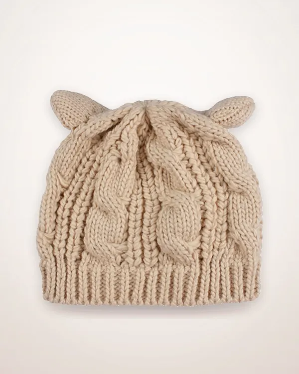 Cat Ear Knitted Wool Beanie