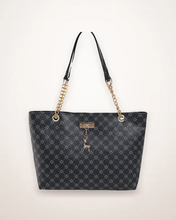 Textured PU Chain Shoulder Bag