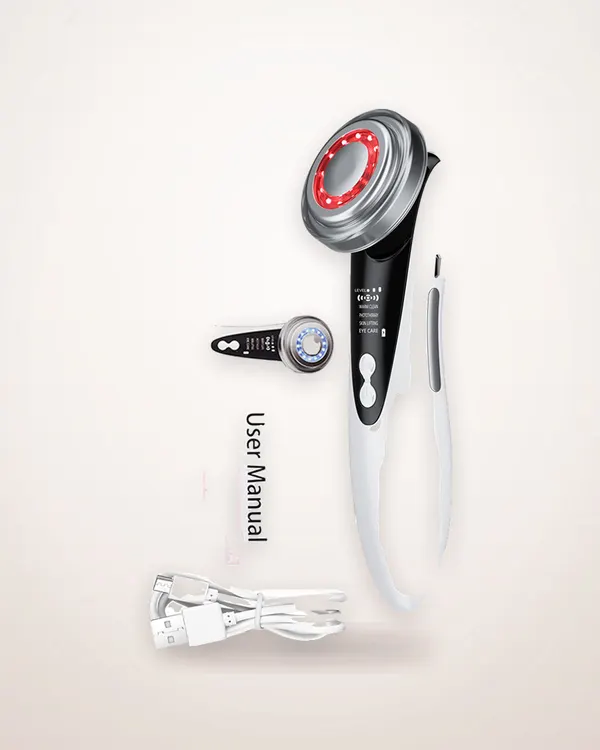 Red and Blue Light Facial Massage Device
