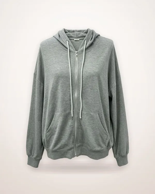 Drawstring Drop-Shoulder Sweatshirt