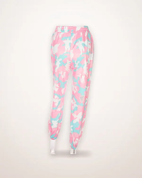 Camouflage Print High Waist Joggers