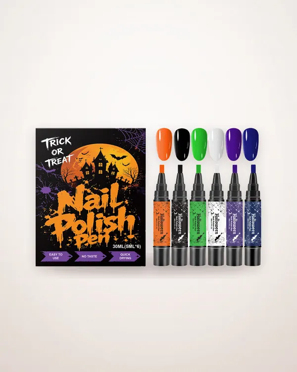 6-Piece Halloween Nail Art Pen Set