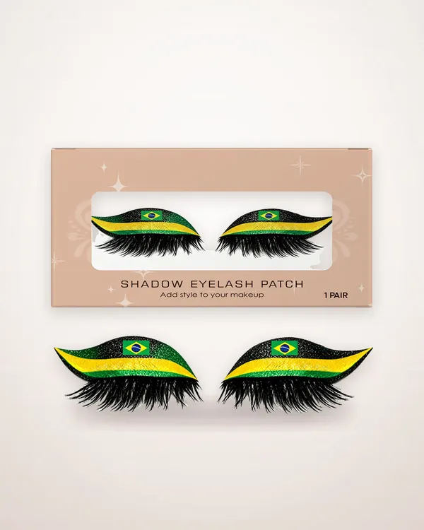 Brazil Flag False Eyelashes