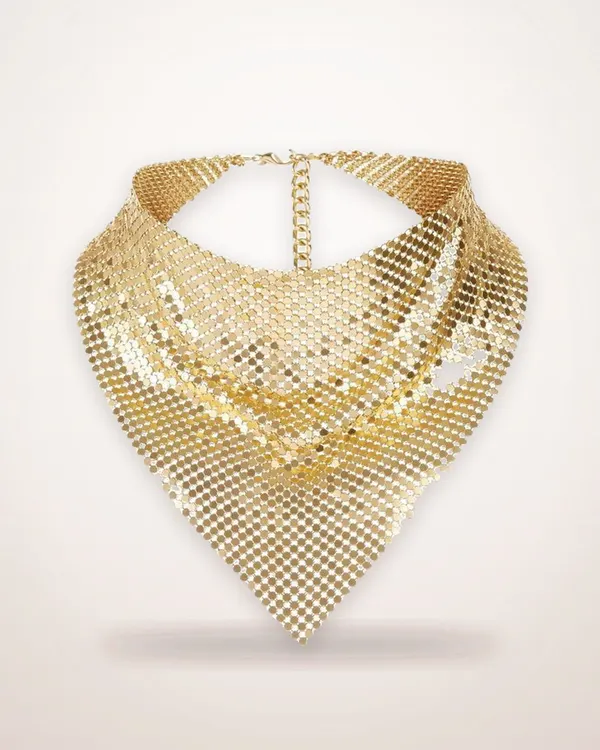 Geometric Sequined Mesh Square Earrings