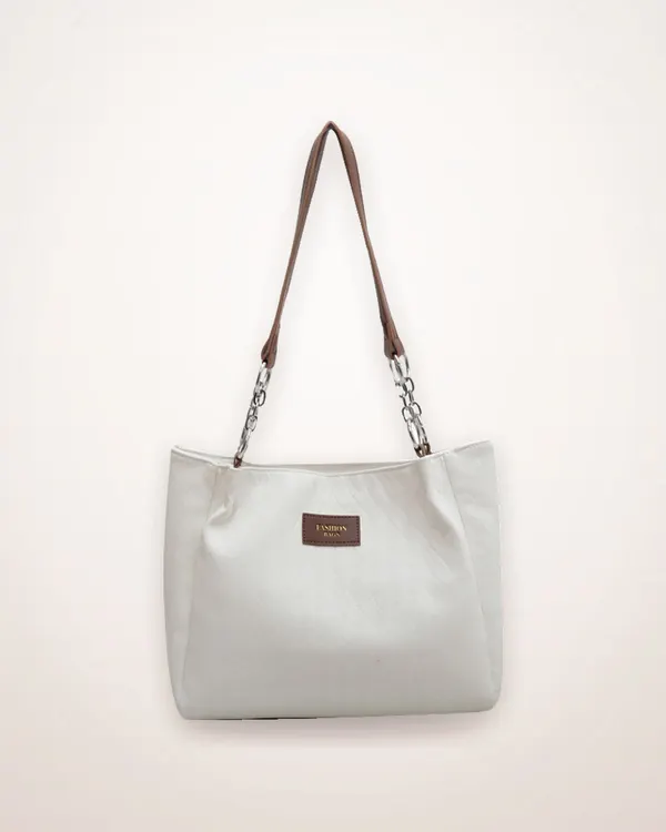 Rhombus Pattern Chain Shoulder Tote