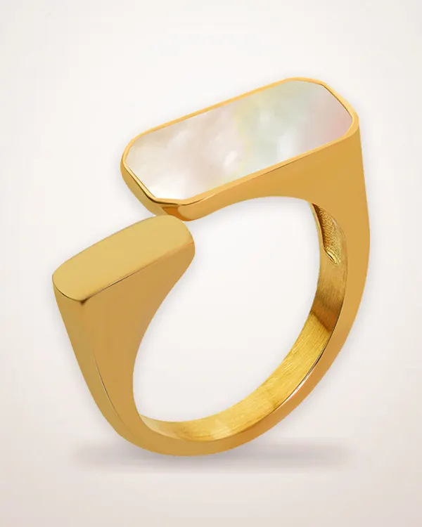Geometric Seashell Ring