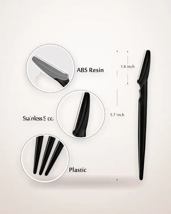 Stainless Steel Brow Knife with Cover
