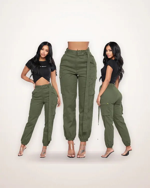 Cotton-Blend Harem Overalls