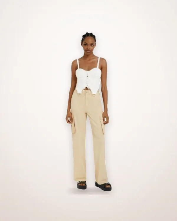 Straight-Leg Cotton Jeans with Pockets