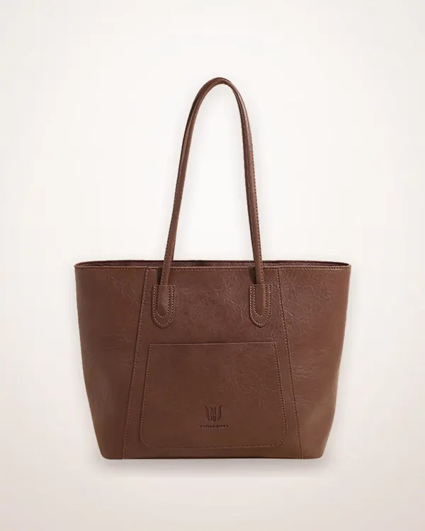 Retro Slit-Pocket Shoulder Bag