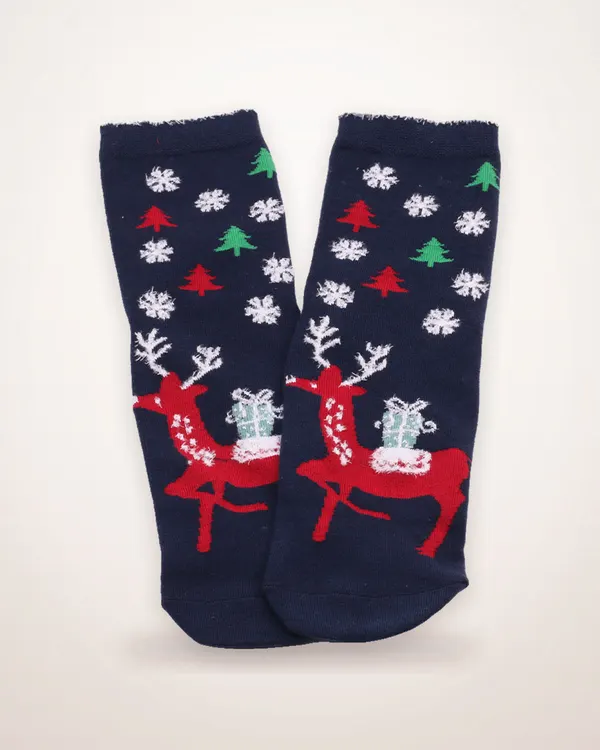 Christmas Motif Mid-Calf Socks