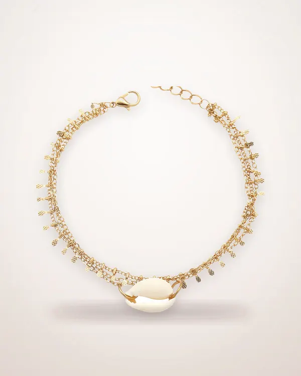Multi-Layer Square Gold Anklet