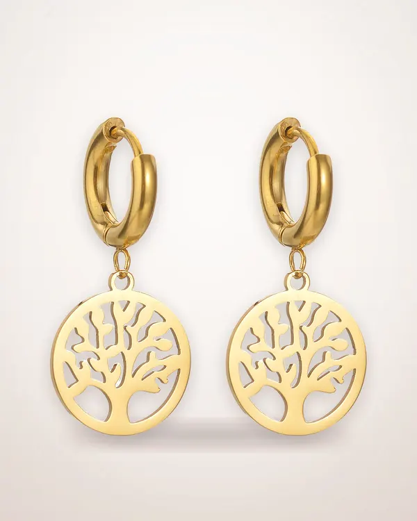 Electroplated Titanium Steel Heart Earrings