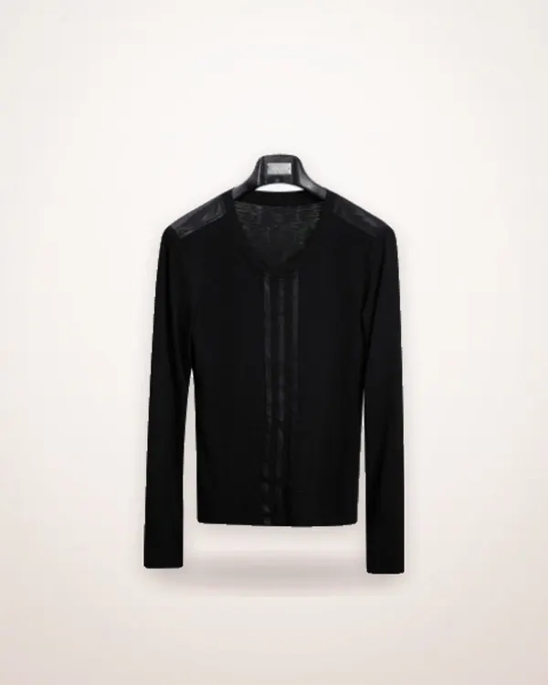 Stacked Wave Panel Stretch Shirt