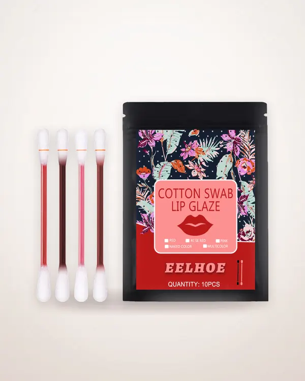 10-Piece Cotton Swab Lip Glaze Set