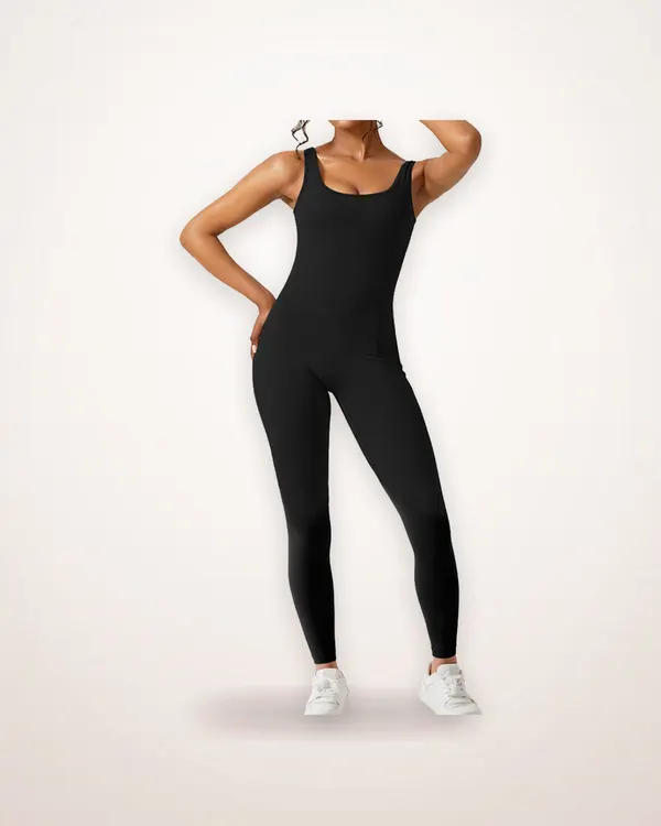 Sleeveless Flare Leg Yoga Jumpsuit