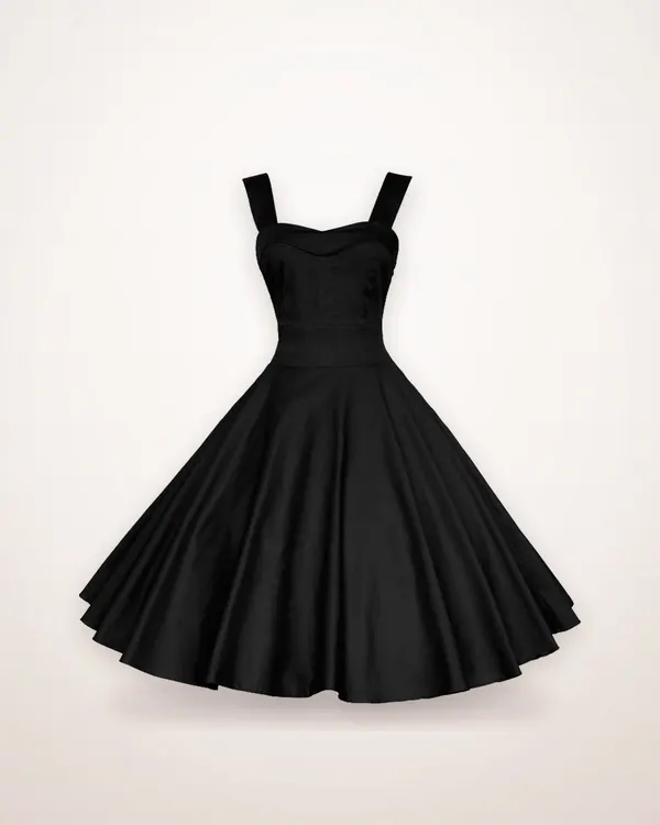 Retro High-Waist Backless Swing Dress