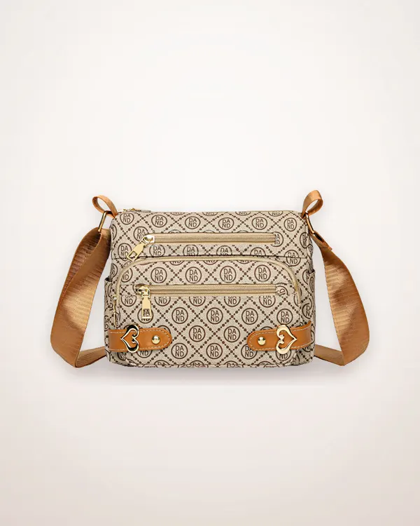 Structured Oxford Cloth Crossbody Bag