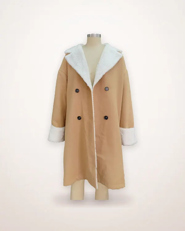 Wide Sleeve Solid Color Coat