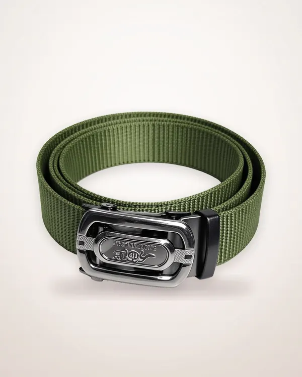 Army Green Nylon Belt with Auto Buckle