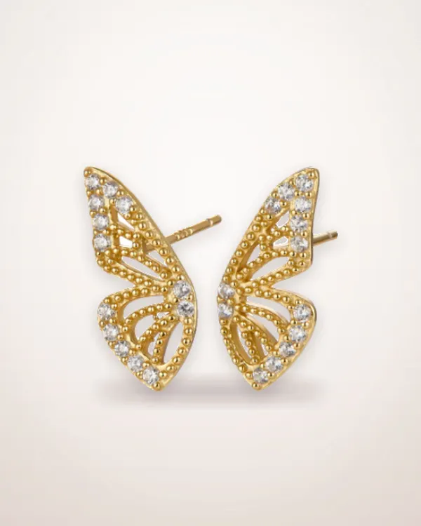 Crystal Butterfly Statement Earrings