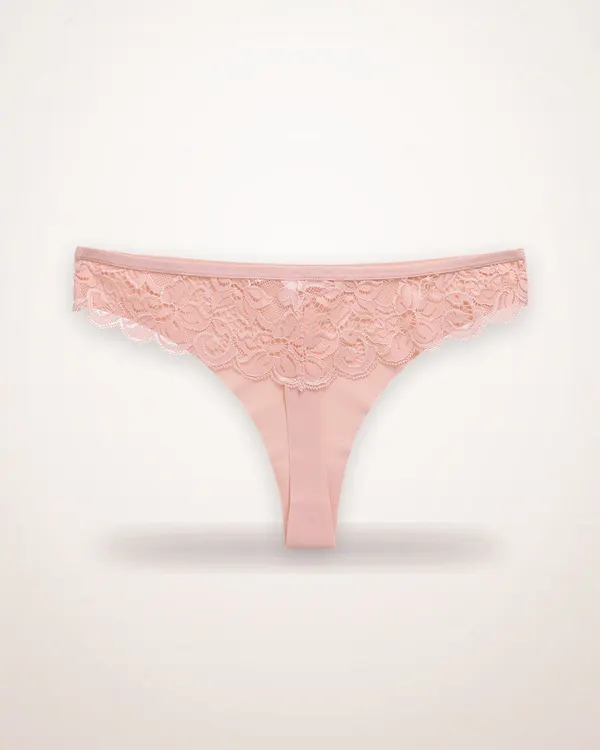 Floral Lace Low-Rise Thong