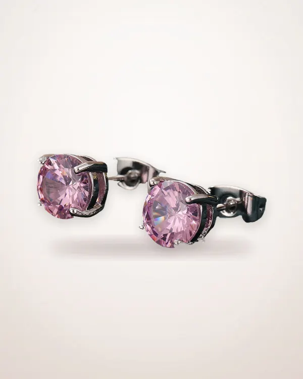Blush Crystal Prong Stud Earrings