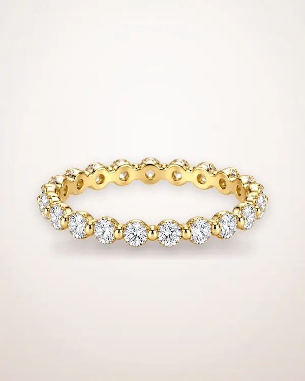 Geometric Circle Zircon Ring