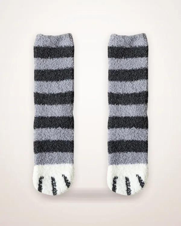 Cat Paw Coral Fleece Socks