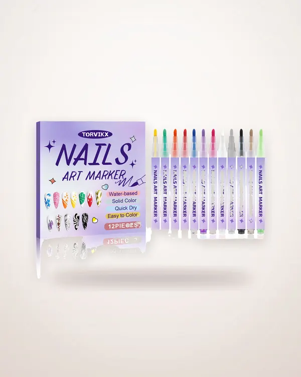 12-Piece Nail Art Drawing Pen Set