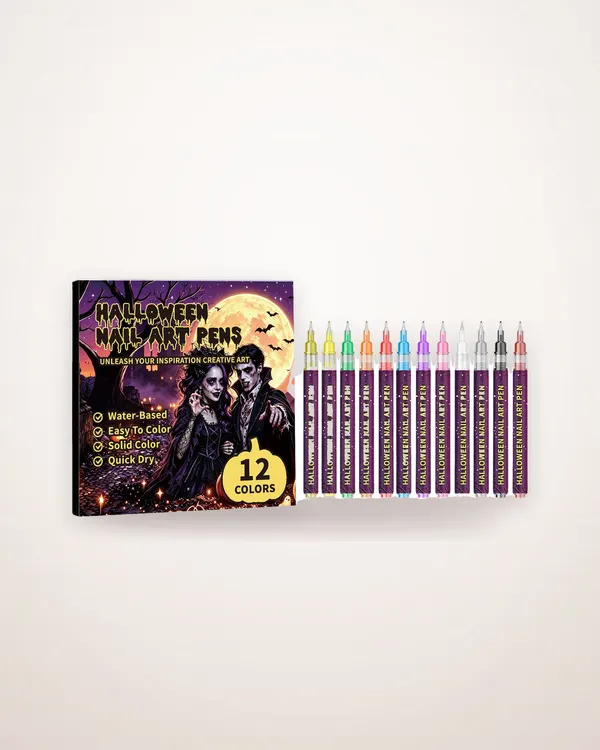 12-Piece Halloween Nail Art Pen Set