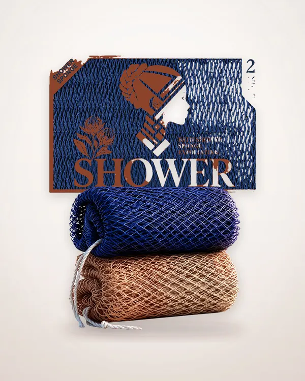 Exfoliating Mesh Bath Sponge, 2-Piece Set